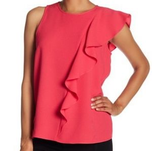 EUC Rachel Roy Ruffle Sleeveless Blouse